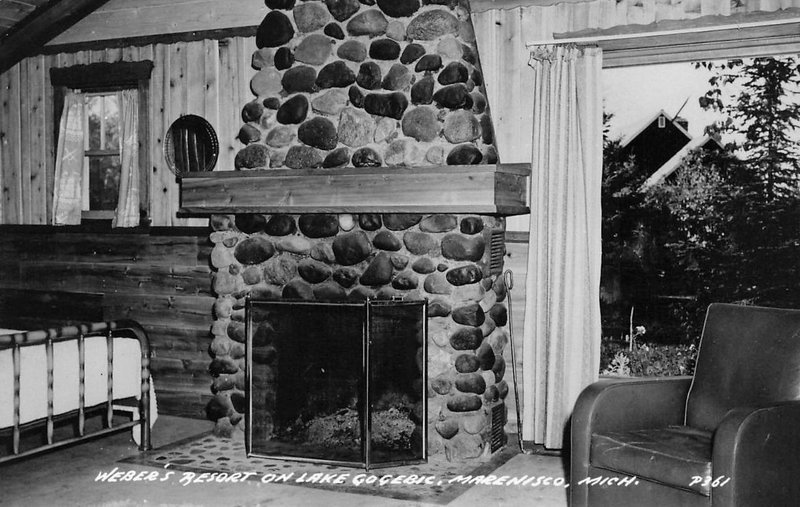 Weber Resort (Webers Resort, Gogebic Lodge) - Vintage Postcard (newer photo)